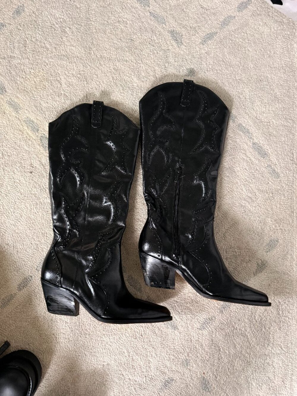 Jessica Simpson Zaikes Black Cowboy Boot Size 8.5